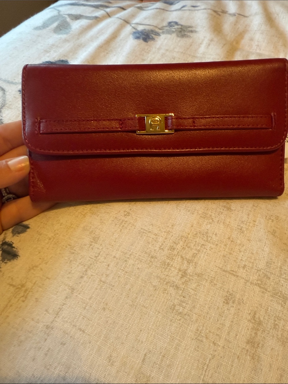 NWT Learher Clutch Wallet - Red